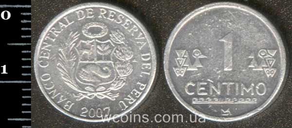 Монета Перу 1 сентим 2007