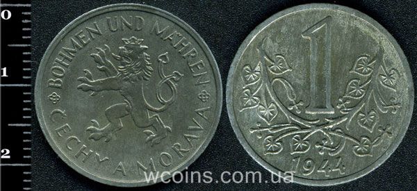 Монета Чехословаччина 1 крона 1944