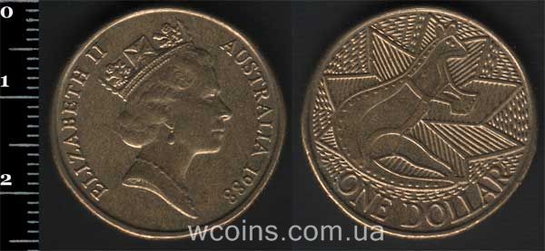 Монета Австралія 1 долар 1988