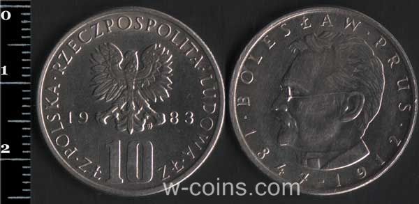 Монета Польща 10 злотих 1983