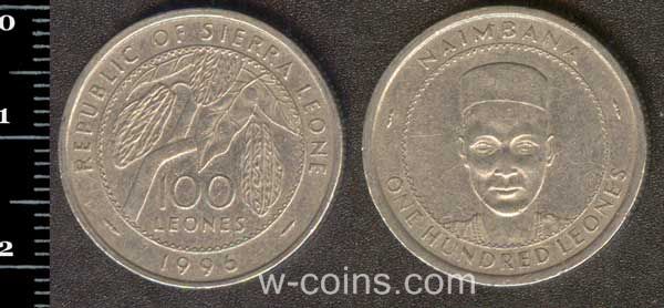 Coin Sierra Leone 100 leone 1996