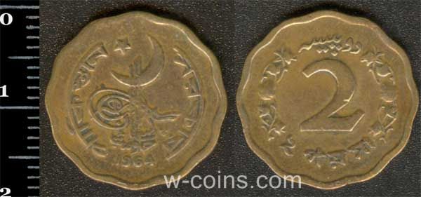 Монета Пакистан 2 пайса 1964