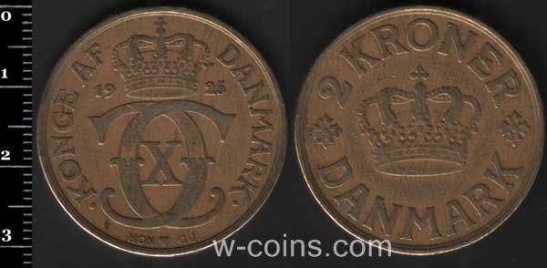 Coin Denmark 2 krone 1925