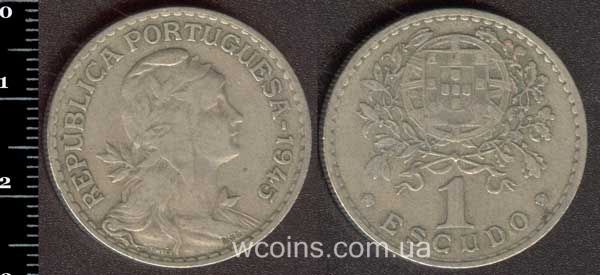 Монета Портуґалія 1 ескудо 1945