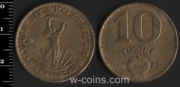 Coin Hungary 10 forint 1985