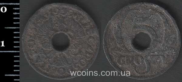Coin Poland 5 groszy 1939