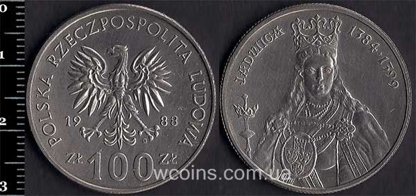 Монета Польща 100 злотих 1988
