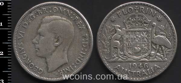Coin Australia 1 florin 1946