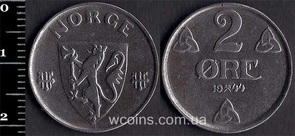 Монета Норвеґія 2 ере 1944