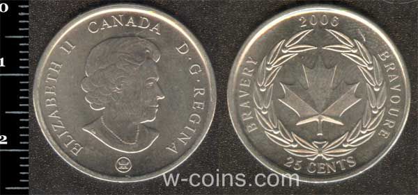 Монета Канада 25 центів 2006