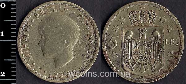 Монета Румунія 5 лей 1930