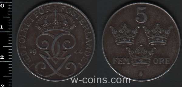 Coin Sweden 5 øre 1944