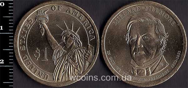 Coin USA 1 dollar 2010 Millard Fillmore