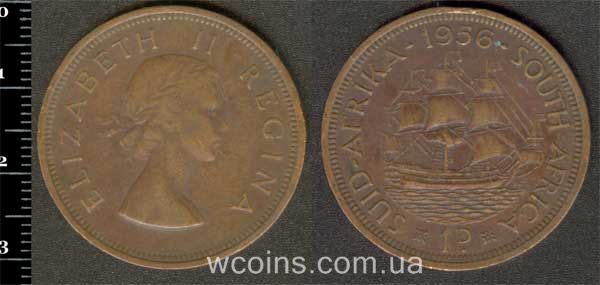 Coin South Africa 1 penny 1956