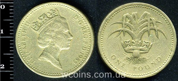Монета Великобританія 1 фунт 1985