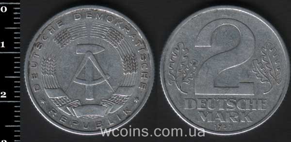 Монета Німеччина 2 марки 1957