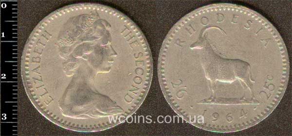 Монета Зімбабве 2,5 шилінга 1964