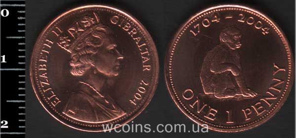 Монета Ґібралтар 1 пенні 2004