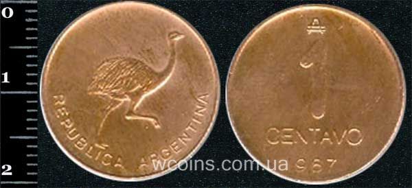 Монета Аргентина 1 сентаво 1987