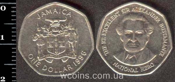 Монета Ямайка 1 долар 1996