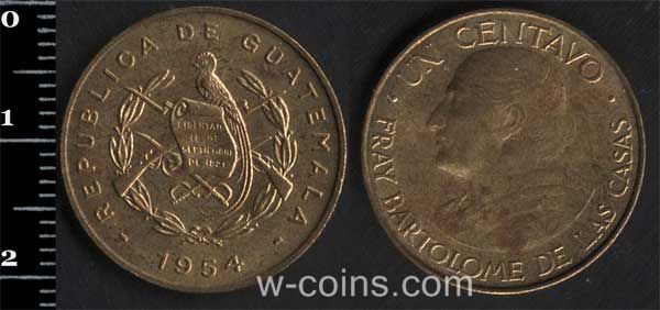 Coin Гватемала 1 centavo 1954