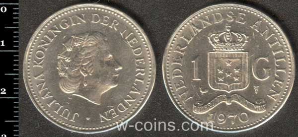 Монета Кюрасао 1 гульден 1970