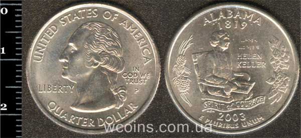 Coin USA 25 cents 2003 Alabama