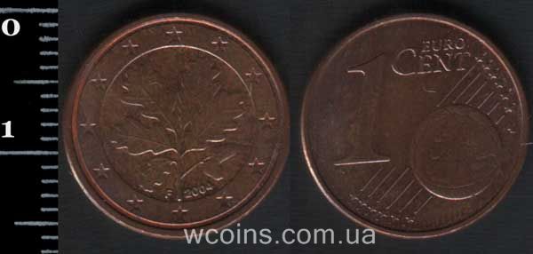 Монета Німеччина 1 євроцент 2004
