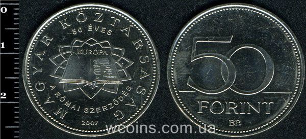Монета Угорщина 50 форинтів 2007