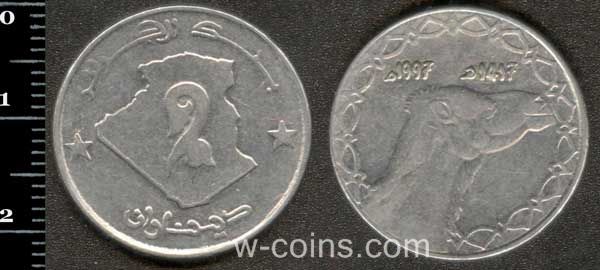 Монета Алжир 2 динара 1997