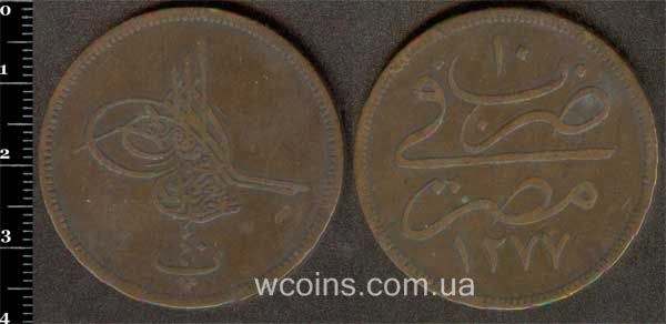 Coin Egypt 40 para 1869