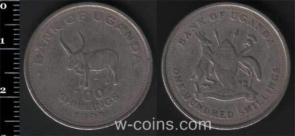 Coin Uganda 100 shillings 1998