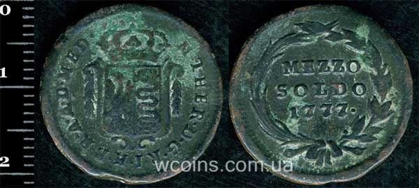 Coin Italy 1/2 soldo 1777