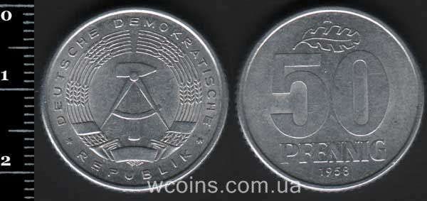 Coin Germany 50 pfennig 1968