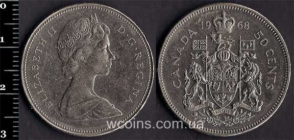 Монета Канада 50 центів 1968