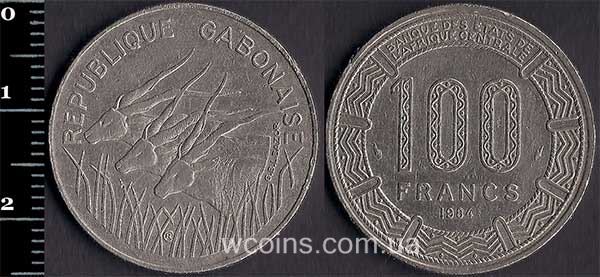 Монета Габон 100 франків 1984