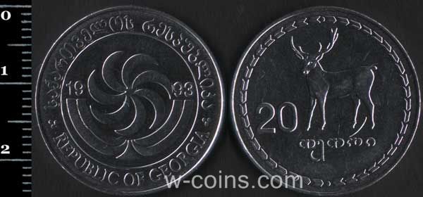 Coin Georgia 20 tetri 1993