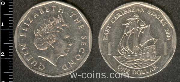Монета Східнокарибські держави 1 долар 2004