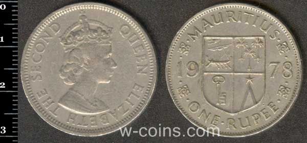 Coin Mauritius 1 rupee 1978