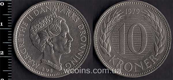 Coin Denmark 10 krone 1979
