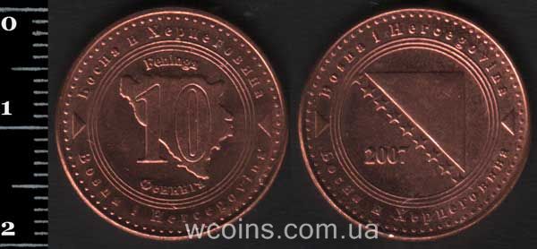 Монета Боснія і Герцеґовина 10 пфенігів 2007