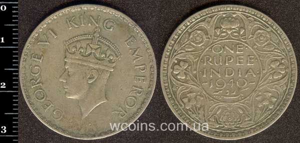 Монета Індія 1 рупія 1940