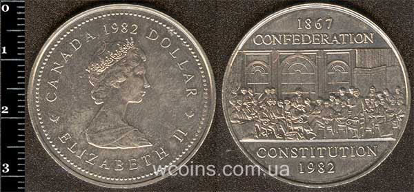 Монета Канада 1 долар 1982