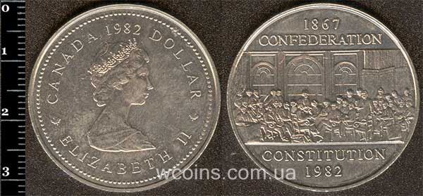 Монета Канада 1 долар 1982