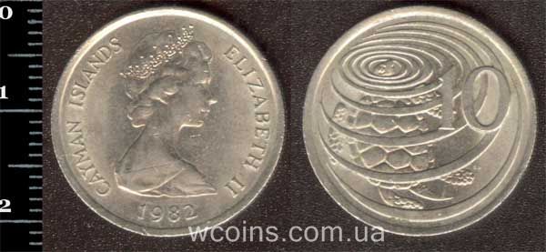 Coin Cayman Islands 10 cents 1982