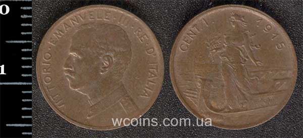 Монета Італія 1 чентезимо 1915