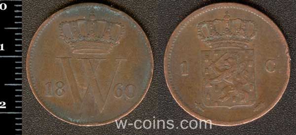 Монета Нідерланди 1 цент 1860