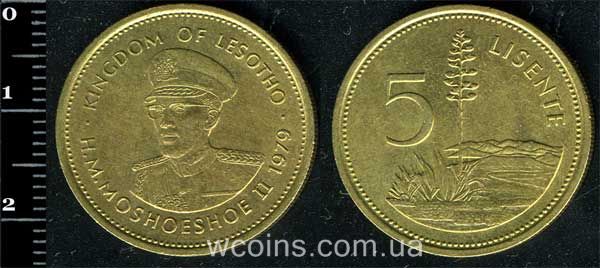 Coin Lesotho 5 lisente 1979
