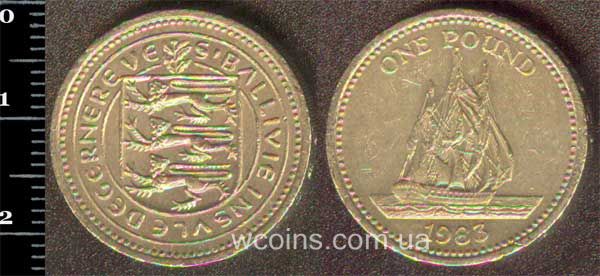 Монета Ґернсі 1 фунт 1983