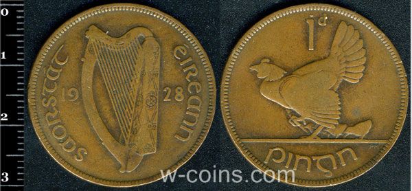 Монета Ірландія 1 пенні 1928